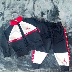 Baby 2pc Jordan zipper jacket top sweatsuit